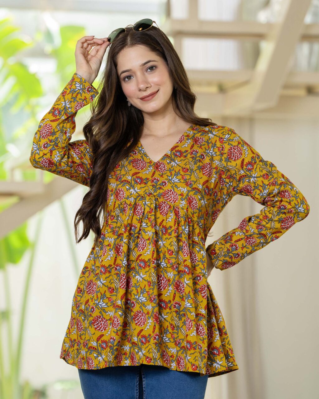 Elegant and Comfortable Floral Top Dress