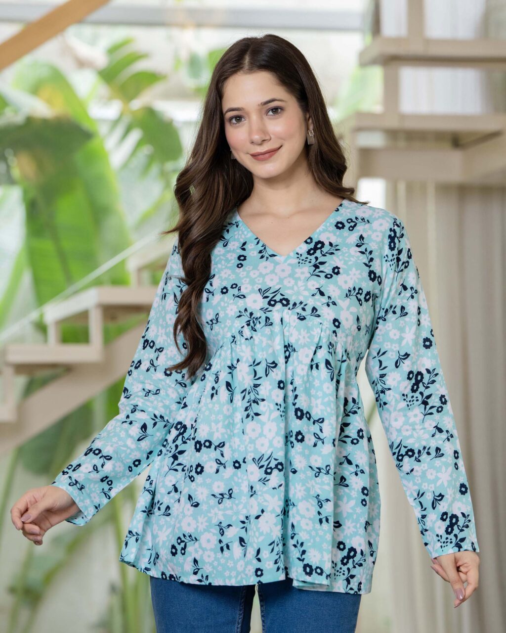 Elegant and Comfortable Floral Top Dress