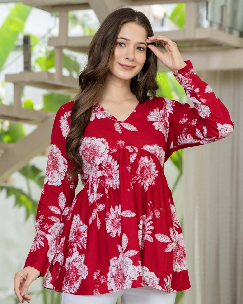 Elegant and Comfortable Floral Top Dress