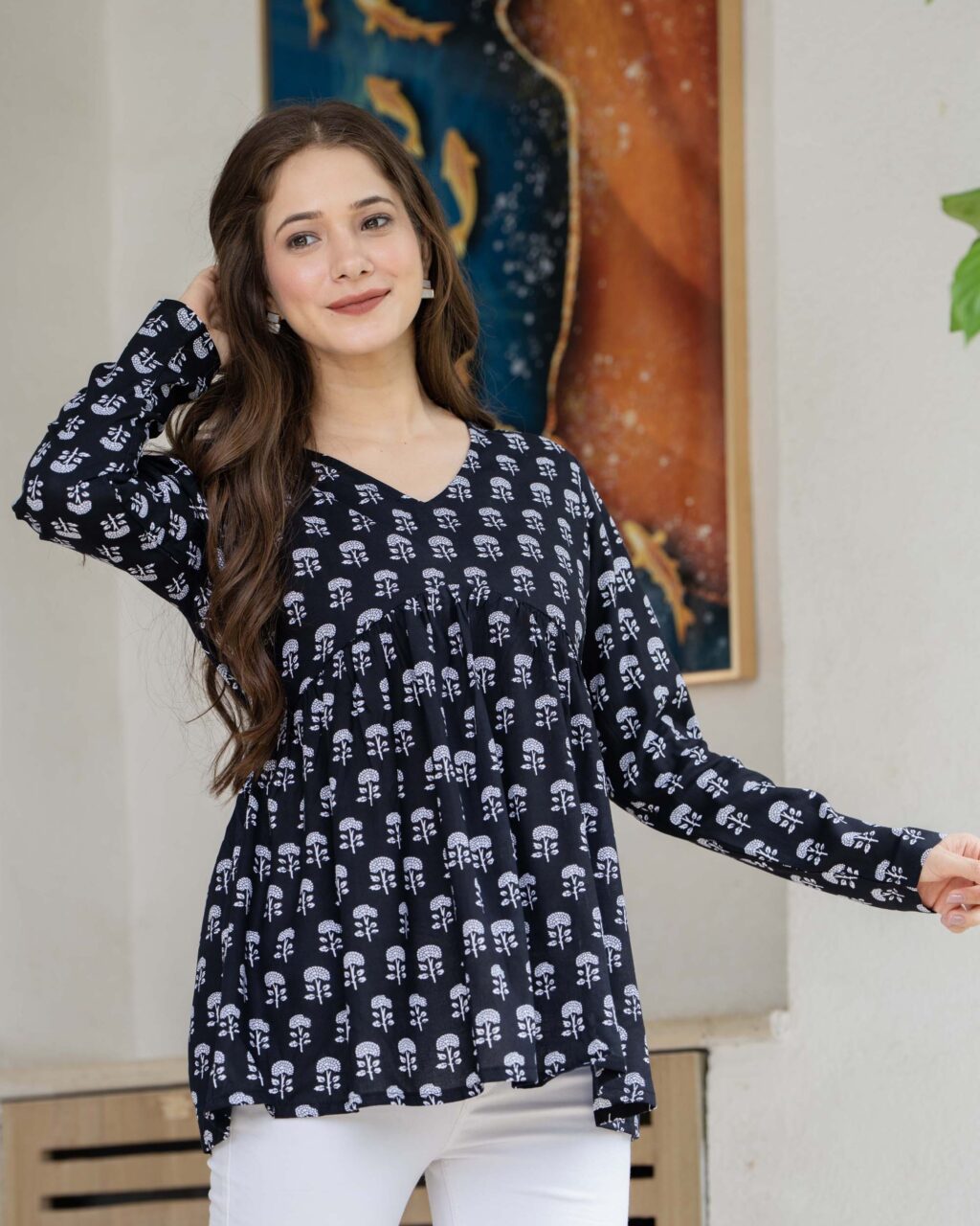 Elegant and Comfortable Floral Top Dress